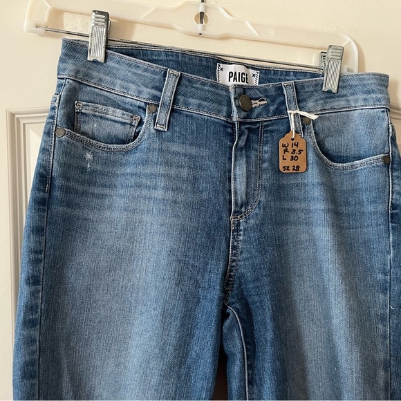 PAIGE Verdugo Crop Jeans Medium Wash Designer Run Small Women’s Size 28 - Picture 9 of 14